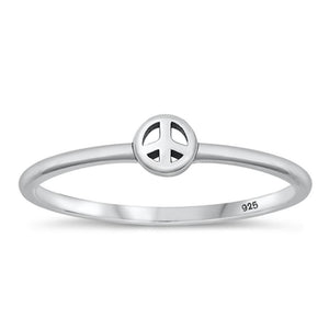 Sterling Silver Peace Ring