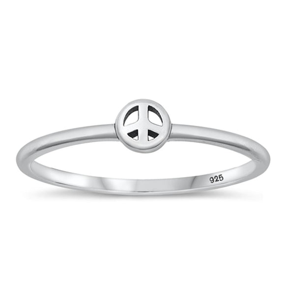 Sterling Silver Peace Ring