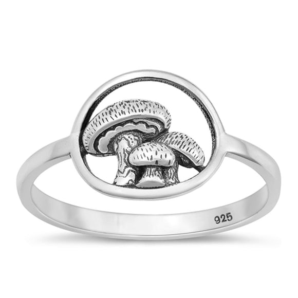 Sterling Silver Mushroom Ring