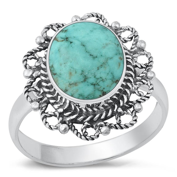 Sterling Silver Bali Turquoise Ring