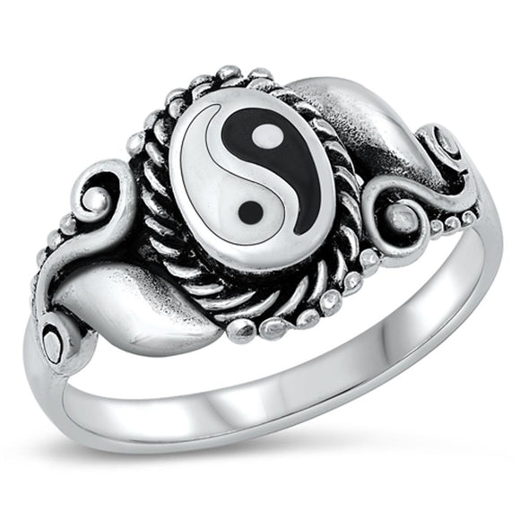 Sterling Silver Yin Yang Ring