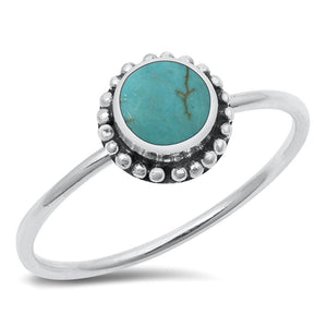 Sterling Silver Bali Turquoise Ring