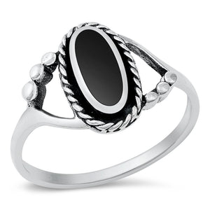 Sterling Silver Black Onyx Ring