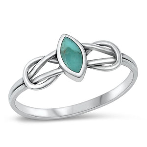 Sterling Silver Turquoise Knot Ring