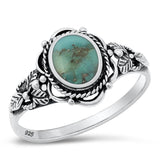 Sterling Silver Turquoise Bali Ring