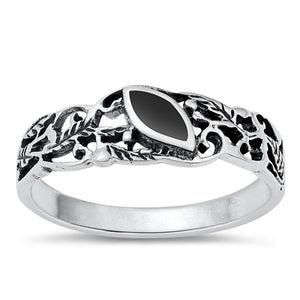 Sterling Silver Black Onyx Ring