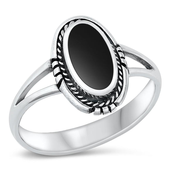 Sterling Silver Black Onyx Ring