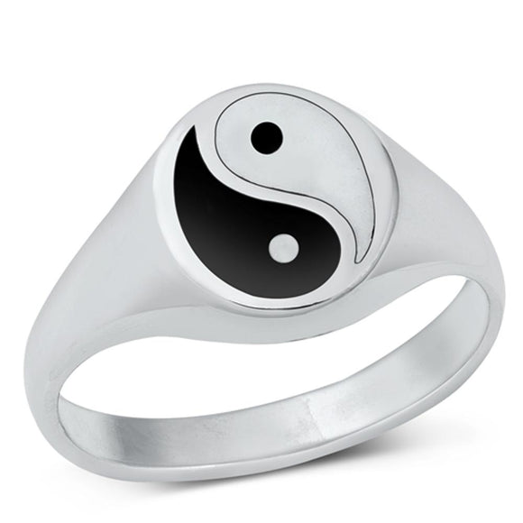 Sterling Silver Yin & Yang Ring