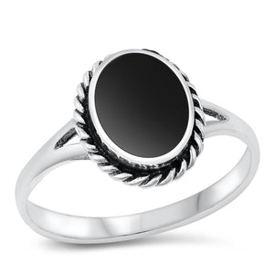 Sterling Silver Black Onyx Ring