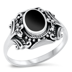 Sterling Silver Black Onyx Ring