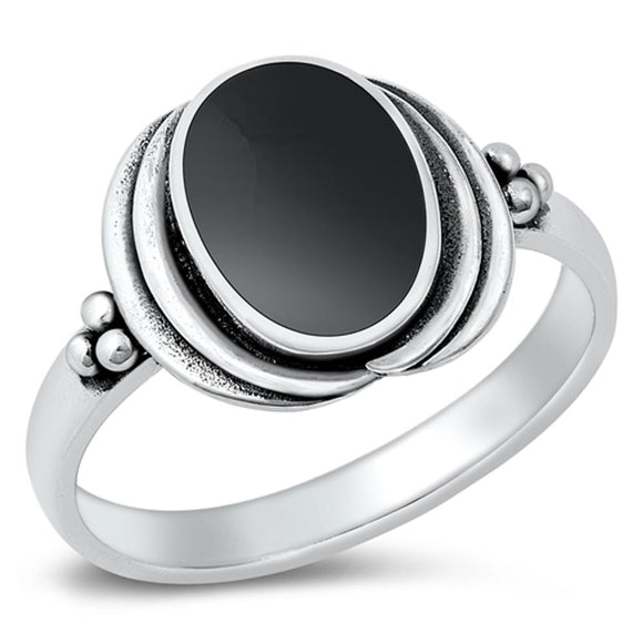 Sterling Silver Black Onyx Ring