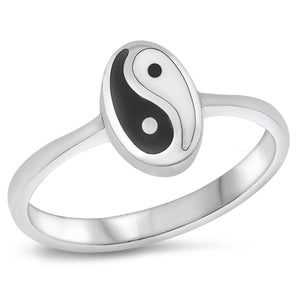 Sterling Silver Yin Yang Ring