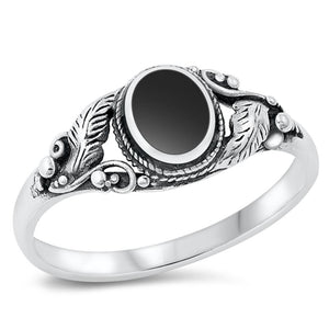 Sterling Silver Black Onyx Ring