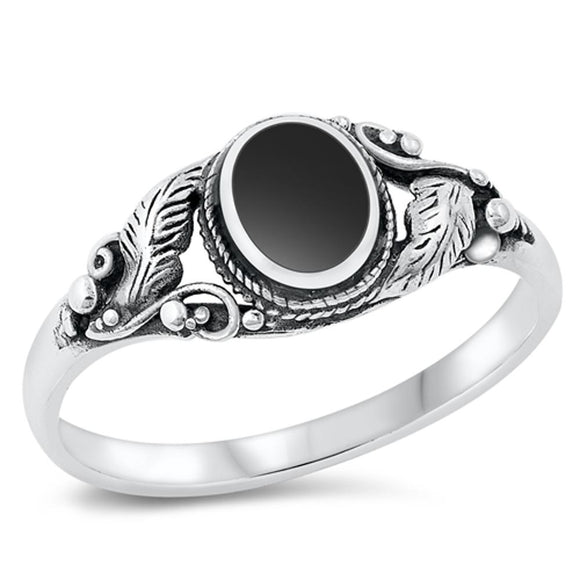 Sterling Silver Black Onyx Ring