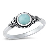 Sterling Silver Larimar Bali Ring