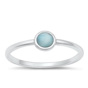 Sterling Silver Larimar Ring