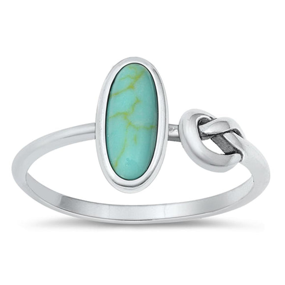 Sterling Silver Turquoise Knot Ring