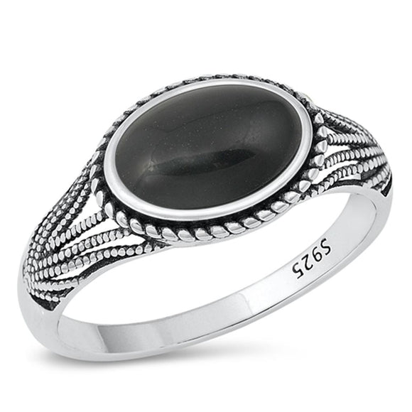 Sterling Silver Black Onyx Ring