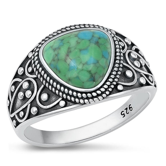 Sterling Silver Turquoise Chunk Ring