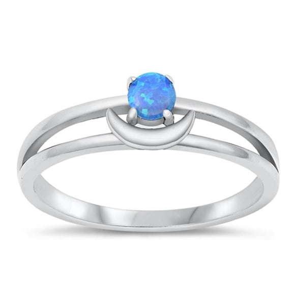 Sterling Silver Blue Lab Opal Ring