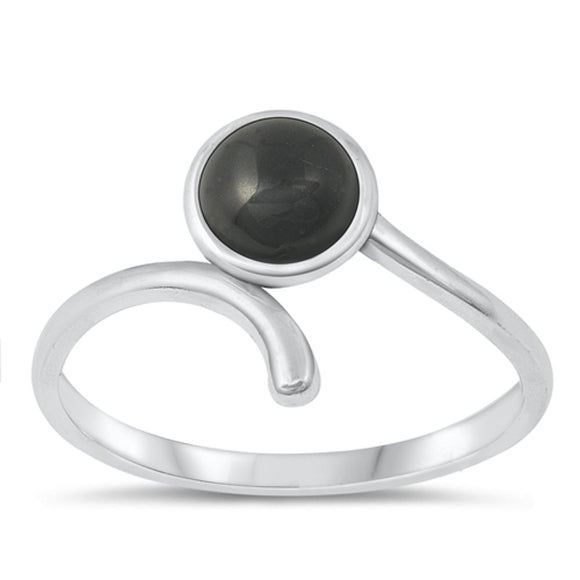 Sterling Silver Black Agate Ring