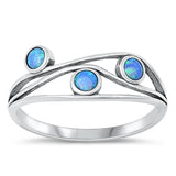 Sterling Silver Blue Lab Opal Ring