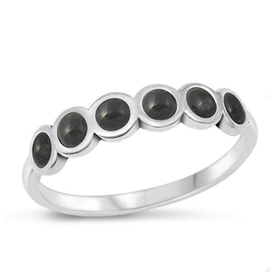 Sterling Silver Black Agate Ring