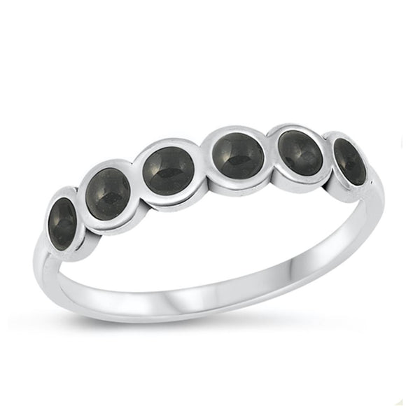 Sterling Silver Black Agate Ring