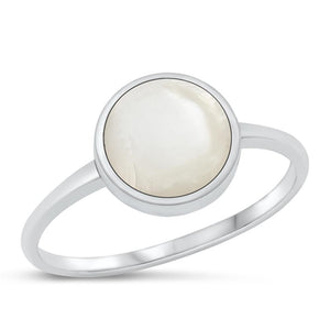 Sterling Silver Mother of Pearl Cocktail Ring