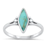 Sterling Silver Turquoise Marquise Ring