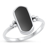 Sterling Silver Black Agate Statement Ring