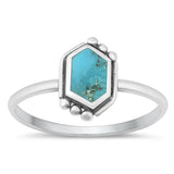 Sterling Silver Turquoise Bali Style Ring