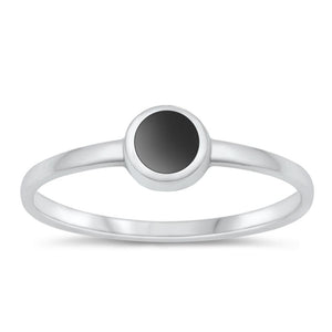 Sterling Silver Black Agate Ring