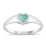 Sterling Silver Turquoise Heart Ring