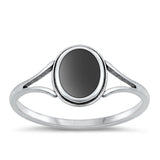 Sterling Silver Black Agate Ring