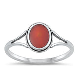 Sterling Silver Red Agate Ring