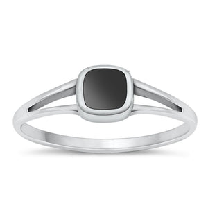 Sterling Silver Black Agate Ring