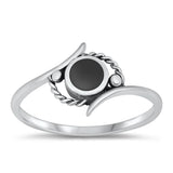 Sterling Silver Black Agate Ring