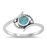 Sterling Silver Turquoise Bali Ring