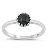 Sterling Silver Black Agate Ring