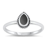 Sterling Silver Black Agate Ring