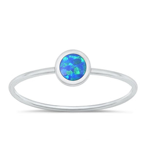 Sterling Silver Blue Lab Opal Ring