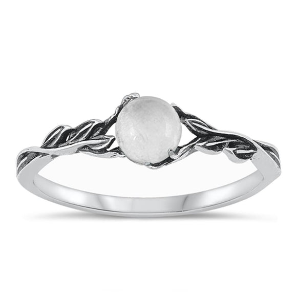 Sterling Silver Moonstone Vine Ring