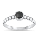 Sterling Silver Black Agate Ring