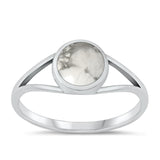 Sterling Silver White Buffalo Turquoise Ring