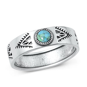 Sterling Silver Turquoise Native American Design Ring