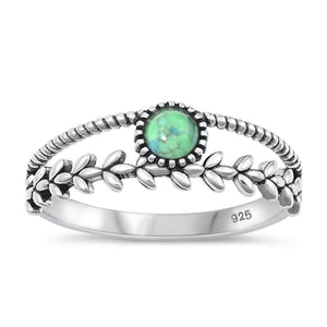 Sterling Silver Turquoise Wreath Ring