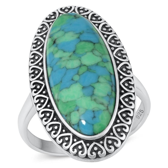 Sterling Silver Turquoise Cocktail Ring