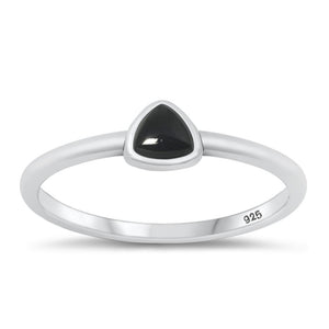 Sterling Silver Black Agate Ring