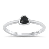 Sterling Silver Black Agate Ring